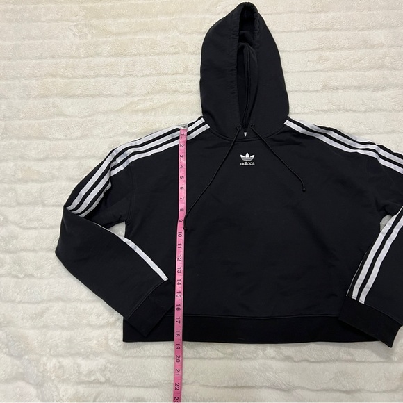 Adidas Black Cropped Hoodie (Medium) - Picture 3 of 5
